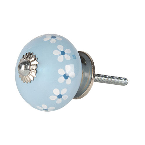 blue ceramic cabinet knob