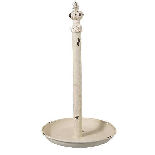 Iron Kitchen Roll Holder, Cream