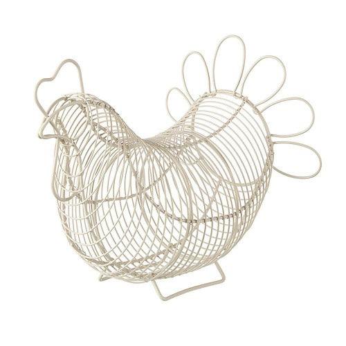 Chicken Shaped Egg Storage Basket, Cream (E100)