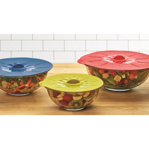 Silicone Suction Food Covers & Pan Lids, Set of 3 (k50n)