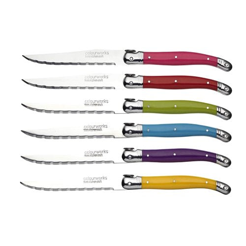 Colourworks Steak Knives, Set Of 6