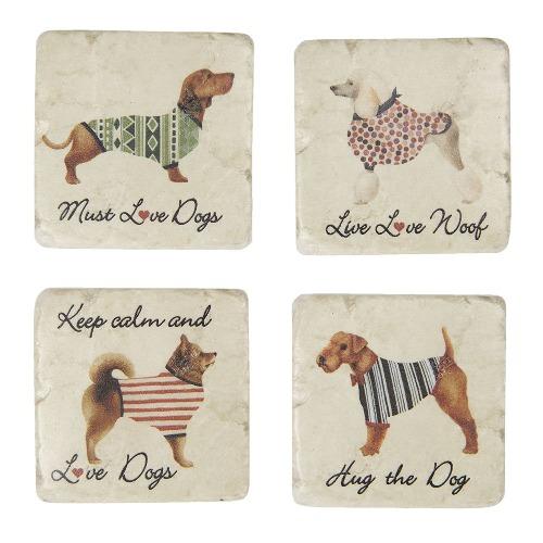 DOG LOVER DRINKS COASTERS