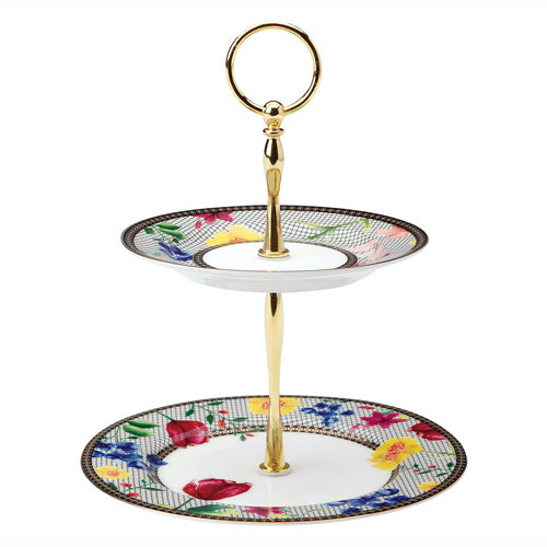 Maxwell & Williams Contessa 2 Tier Cake Stand, Floral (k5510)