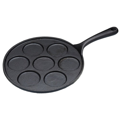 KitchenCraft Cast Iron 7 Hole Blini & Pancake Pan (k09d)