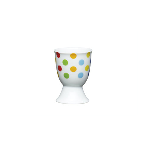 Porcelain Egg Cup, Bright Spots (k41m)