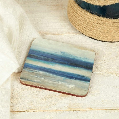 BLUE ABSTRACT DRINKS COASTERS