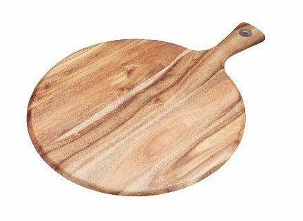 Natural Elements Round Wooden Serving Board, 30cm (k80m)