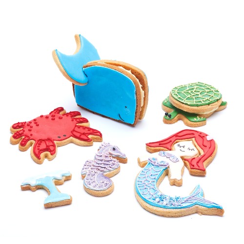 3D Sea Life Cookie Cutters, Set Of 8 (K505)