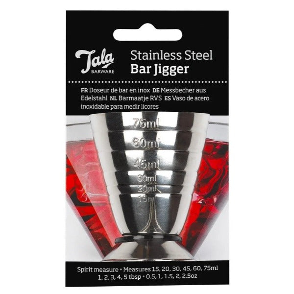 Tala Stainless Steel Spirit Measure Jigger, 75ml (ta54)