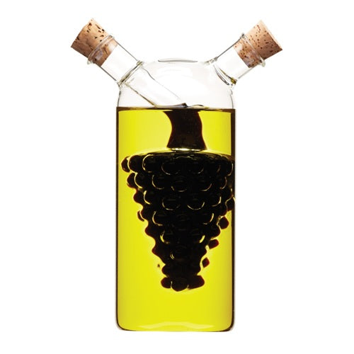 Italian Glass 2 in 1 Oil & Vinegar Cruet Bottle (k85s)