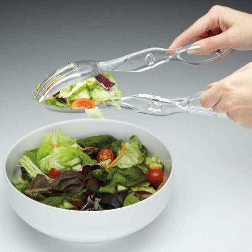 Acrylic 'Scissor Action' Salad Serving Tongs (k483)