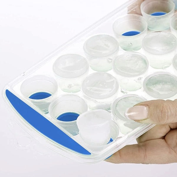 Pop Out Flexible Ice Cube Tray, Blue