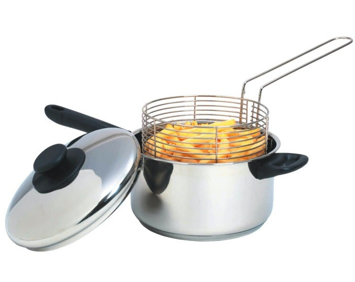 Kitchencraft Chip Fryer with Wire Basket, 20cm (kd67)
