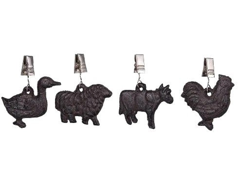 Farm Animal Tablecloth Weights, Set Of 4 (c417)