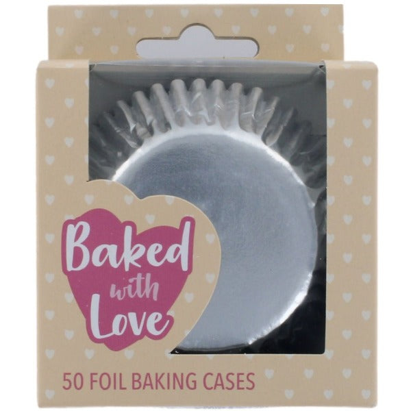 Culpitt Foil Cupcake & Muffin Cases, 50 Cases, Silver (cu94)