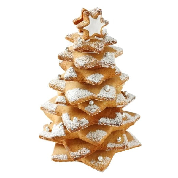 Christmas Tree Stacking Stars Biscuits, 10 Piece