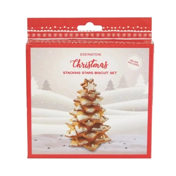 Christmas Tree Stacking Stars Biscuits, 10 Piece