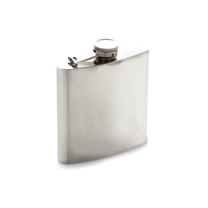 Polished Stainless Steel Hip Flask, 170ml