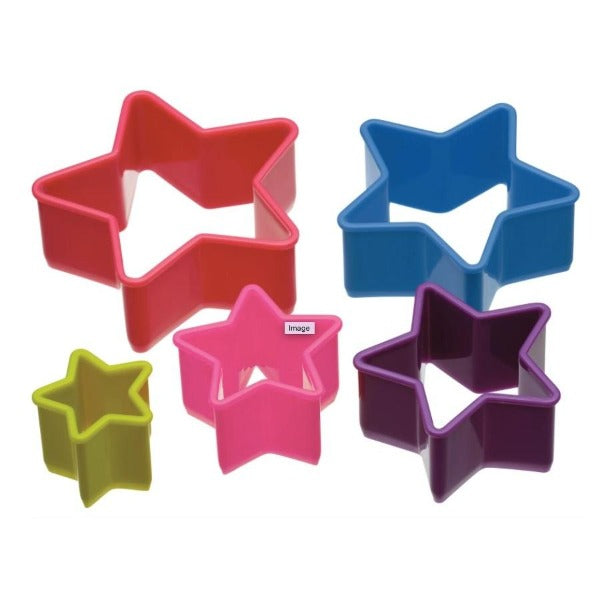 Star Shaped Cookie Cutters, Set of 5 (k73r)