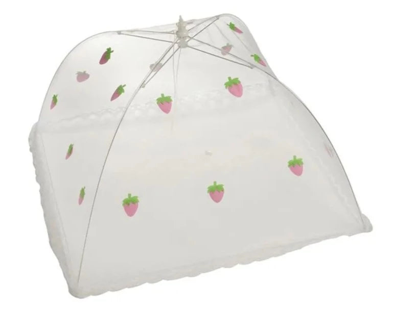 Umbrella Food Cover, 48cm, Strawberry