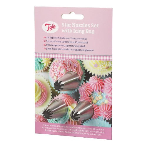 Tala 3 Star Nozzle Set With Icing Bag